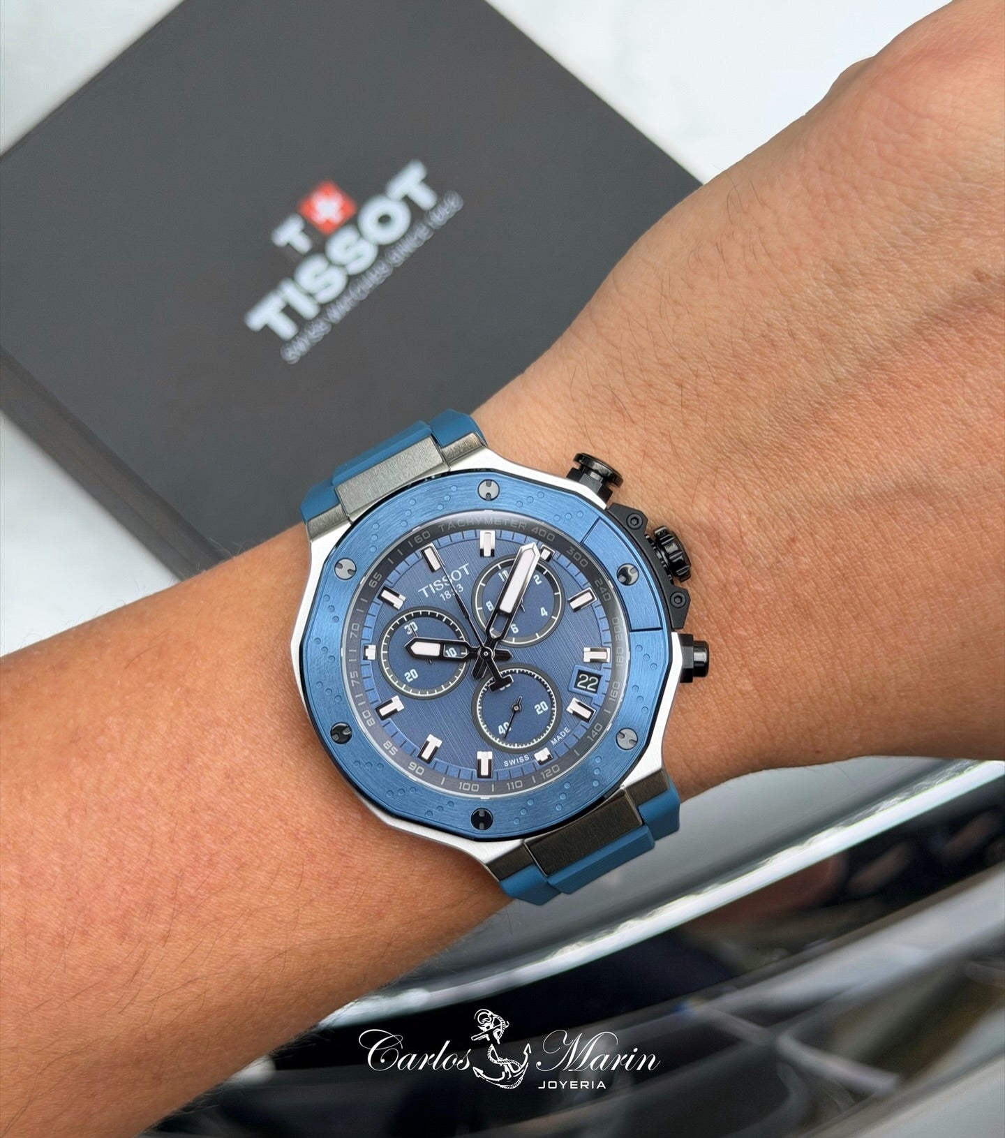 Reloj Tissot hombre T-Race T141.417.27.041.00 azul deportivo suizo