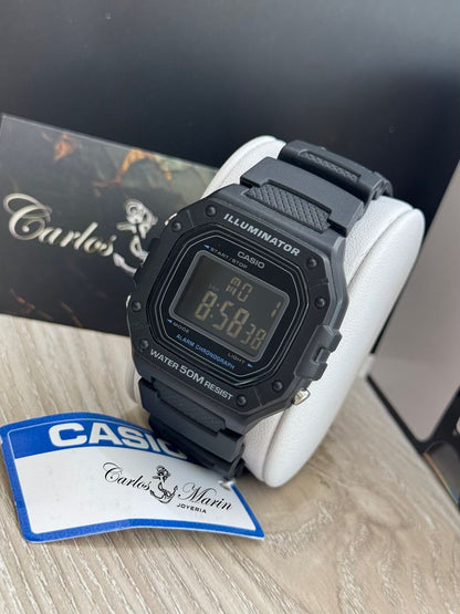 Reloj Casio Digital Illuminator Negro Ref. W-218H-1BVDF
