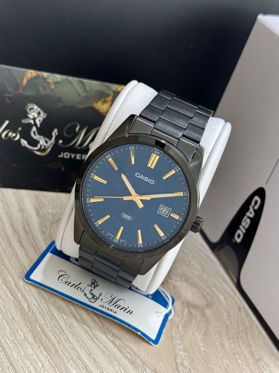 Reloj Casio MTP-VD03B-2A Hombre Azul Acero Pavonado