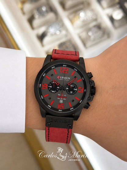 Reloj Curren hombre 8314 bisel negro elegante deportivo