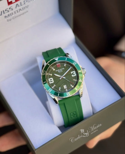Reloj Swiss Alpine Military Hombre Sentinel Classic Verde 7073.1834