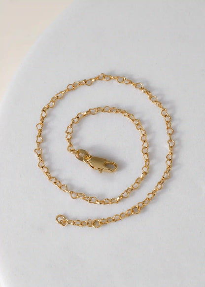 Tobillera Coeur en Oro Laminado