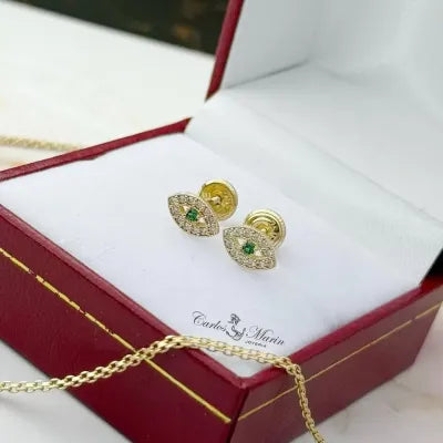 TOPOS OJO TURCO en Oro 18K