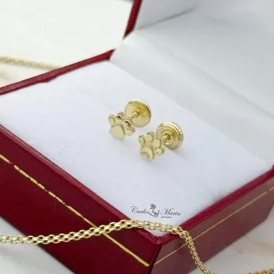 TOPOS HUELLITAS DOG EN ORO DE 18K