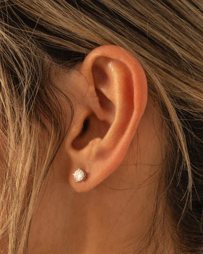Topos Crystal Bold de 5 mm en Plata