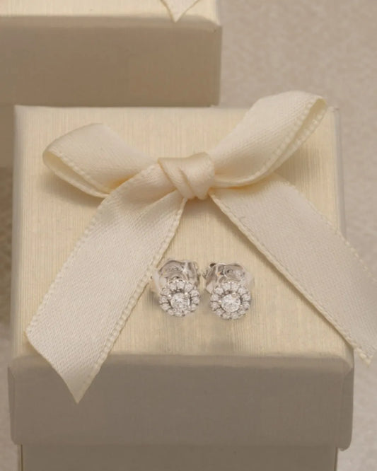 Topos Pavé Crystal en Plata