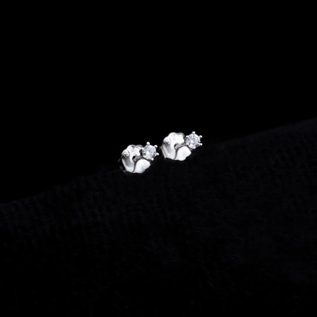 Topos Crystal Crown de 4 mm en Plata
