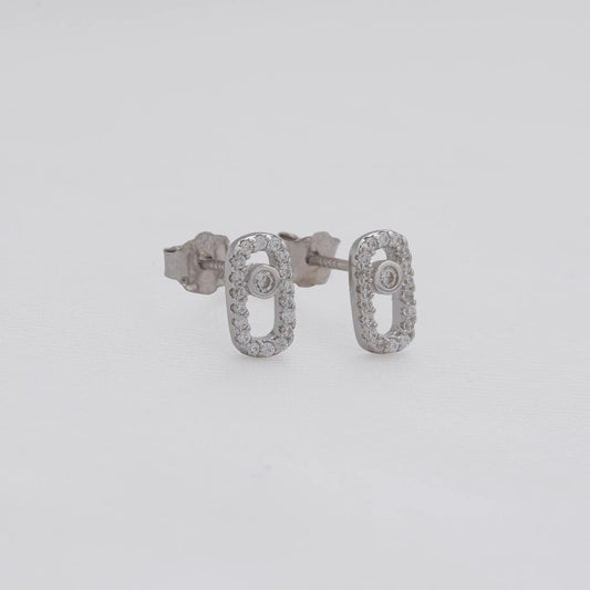 Topos Move Pavé MSK de 4 × 8 mm en Plata