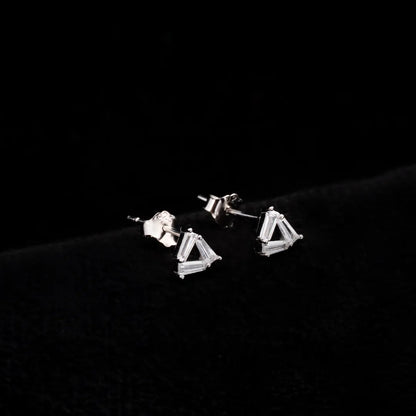 Topos Triángulo Crystal de 5 mm en Plata