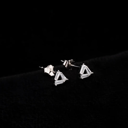Topos Triángulo Crystal de 5 mm en Plata