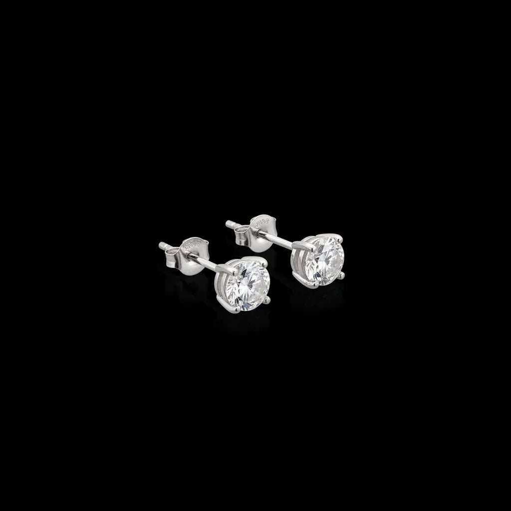 Topos Crystal Bold de 5 mm en Plata