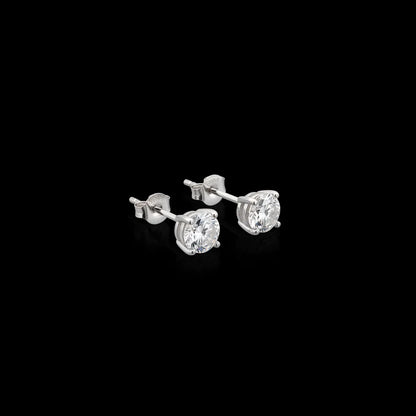 Topos Crystal Bold de 5 mm en Plata