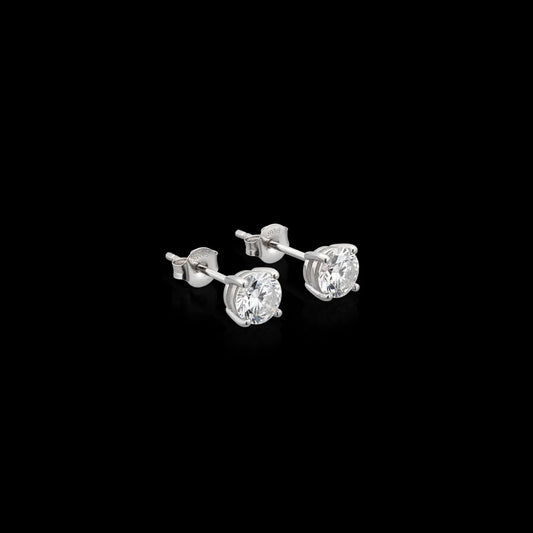 Topos Crystal Bold de 5 mm en Plata