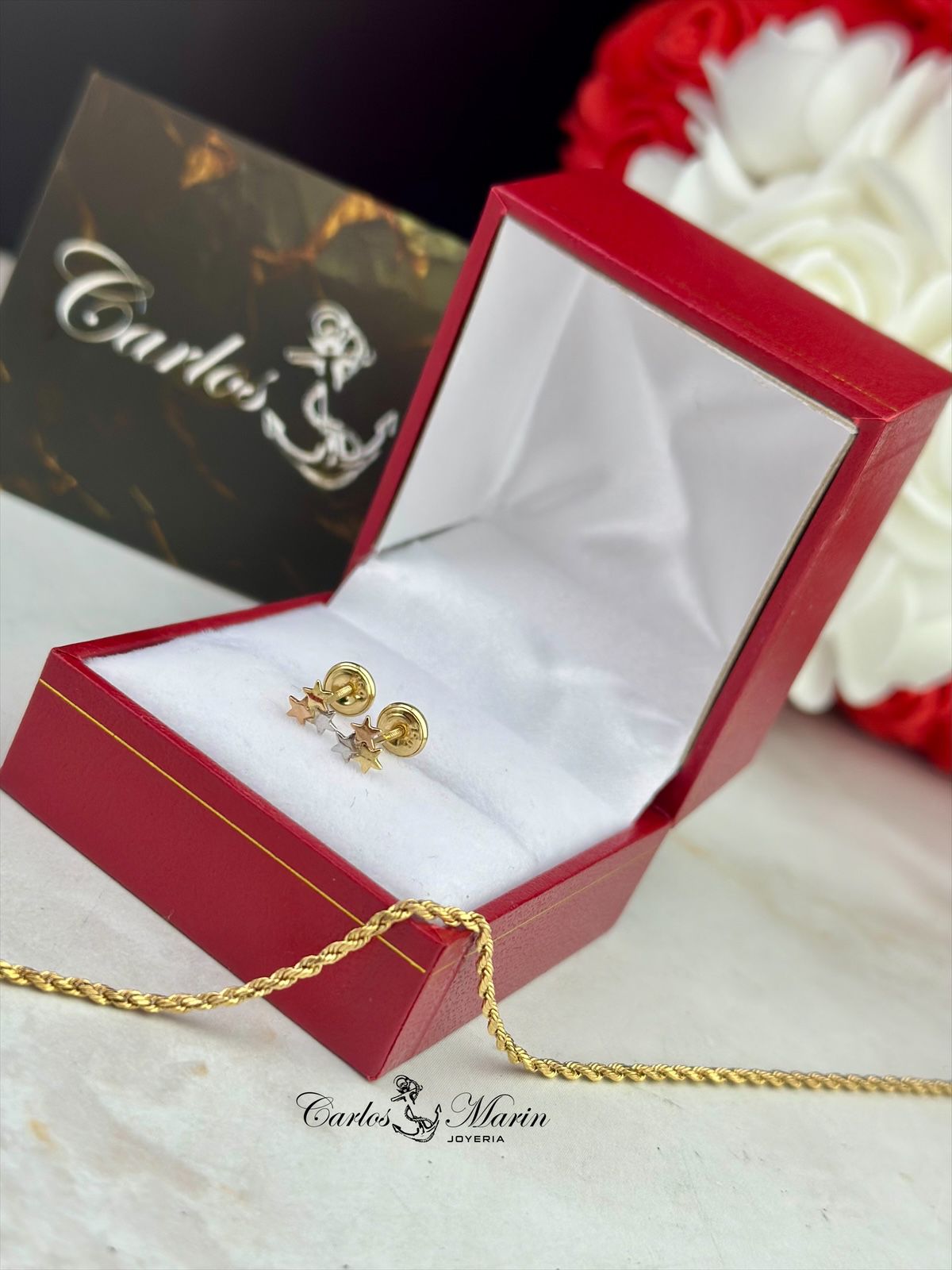Topos Estrellas Mini 3 Oros 18K