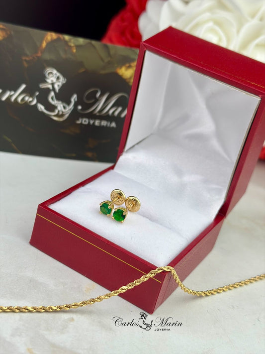 Topos Circón 4 mm en Oro 18K