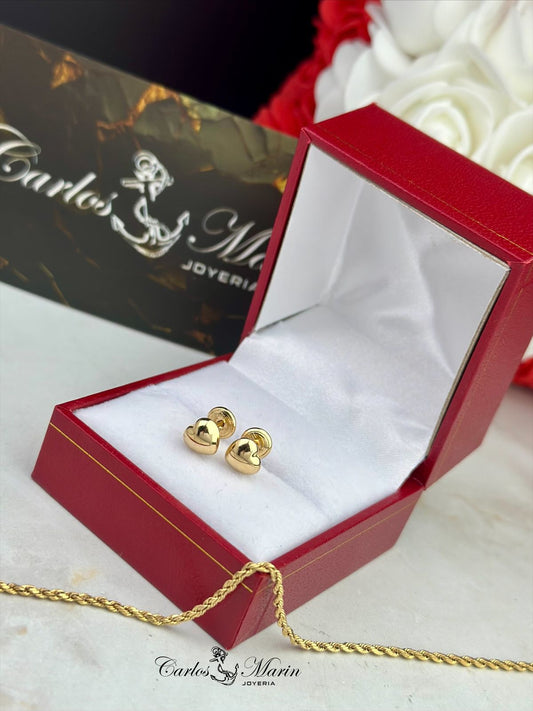 Topos Corazón Soplado 6.5 mm en Oro 18K