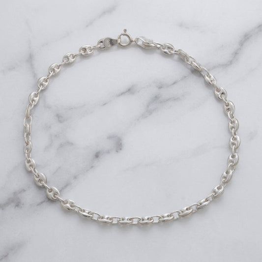 Tobillera Tejido Gucci 4.5 mm 24 cm en Plata