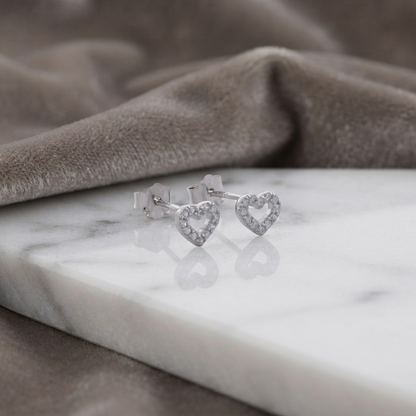 Topos Aira Heart 5 x 4 mm en Plata