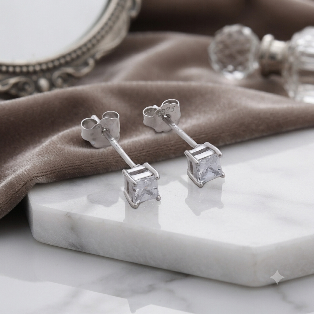 Topos Chispa Diamond 3.6 mm en Plata