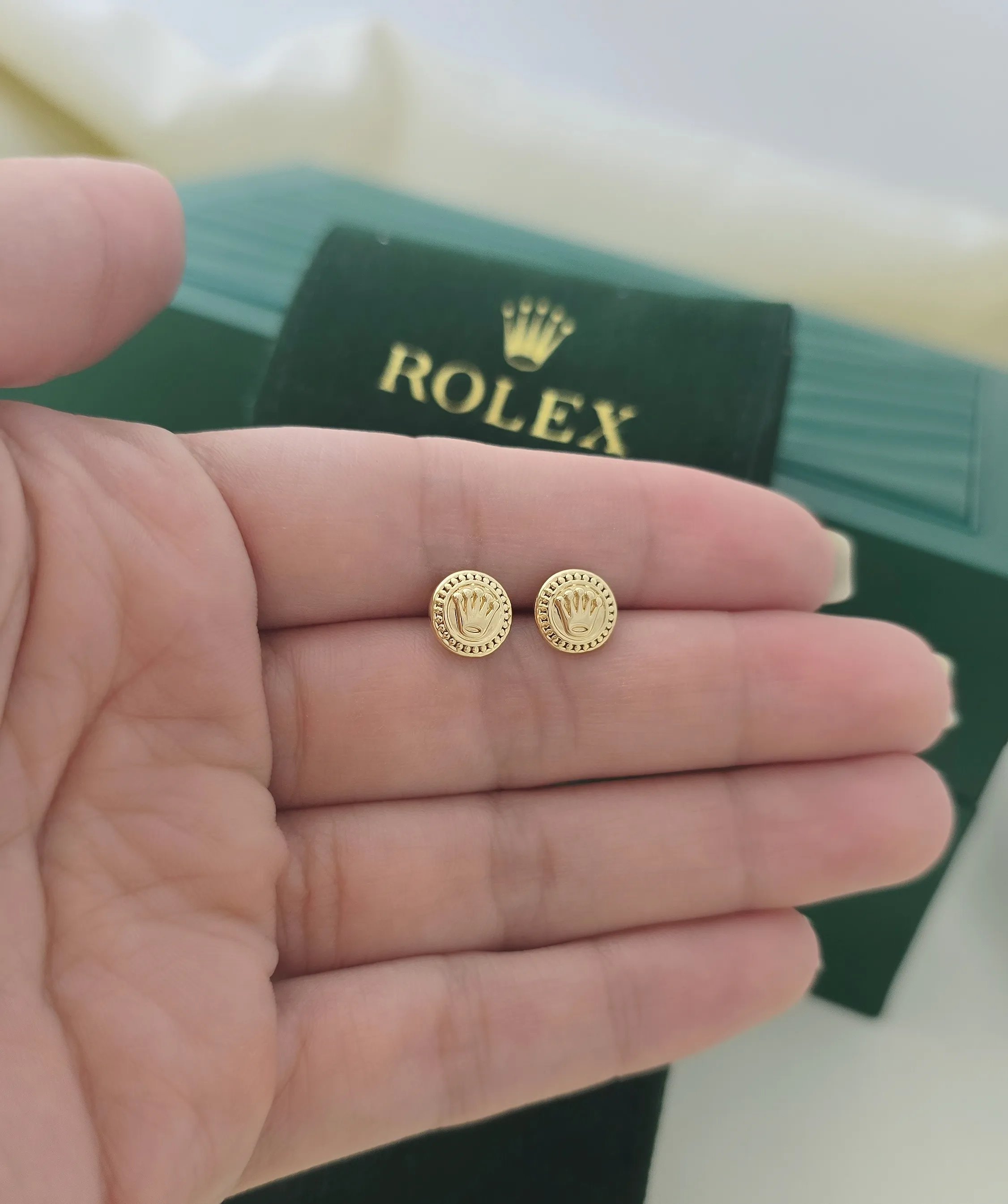 🛍️ Topos Corona Rx 8 mm en Oro Laminado