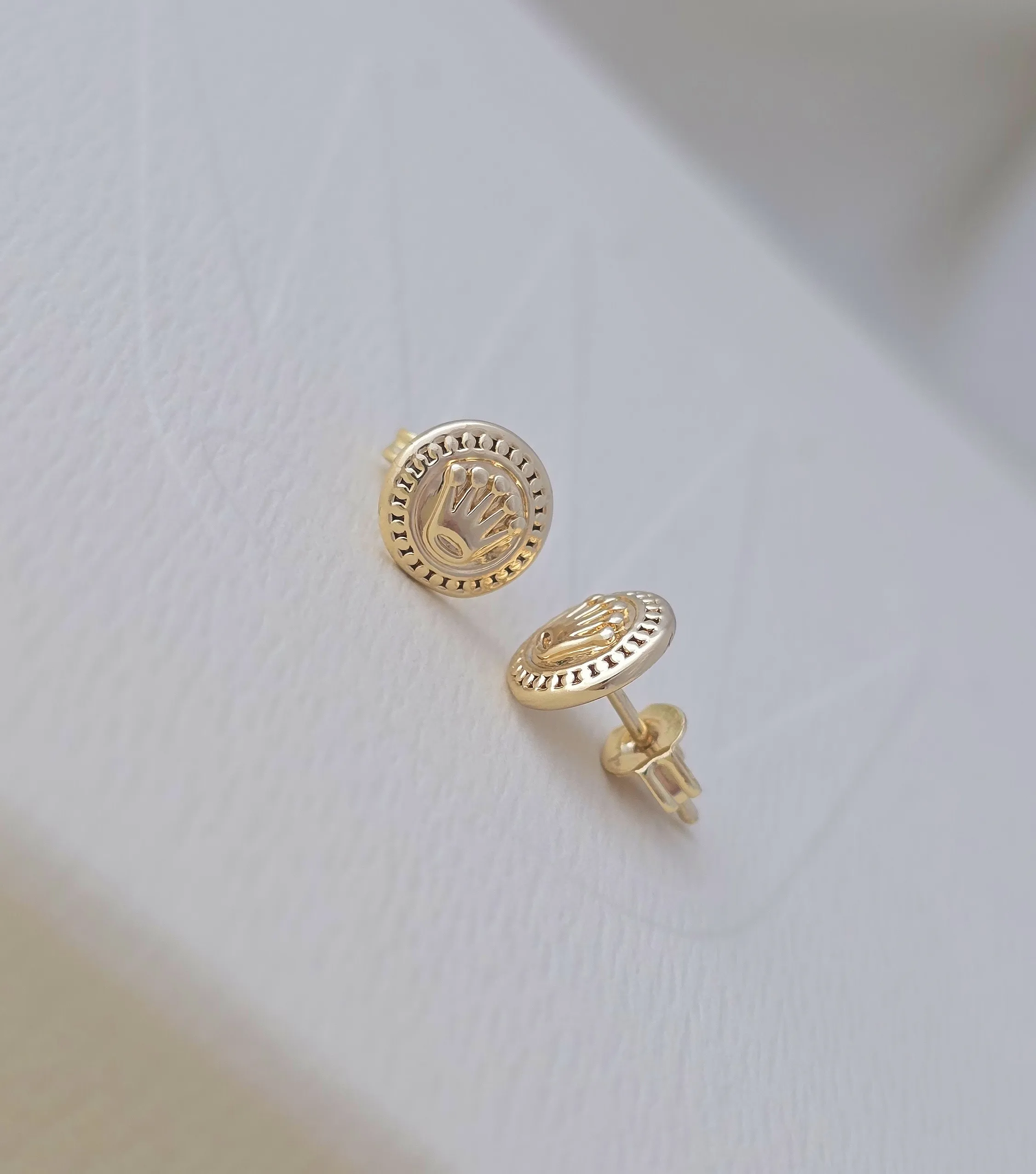 🛍️ Topos Corona Rx 8 mm en Oro Laminado