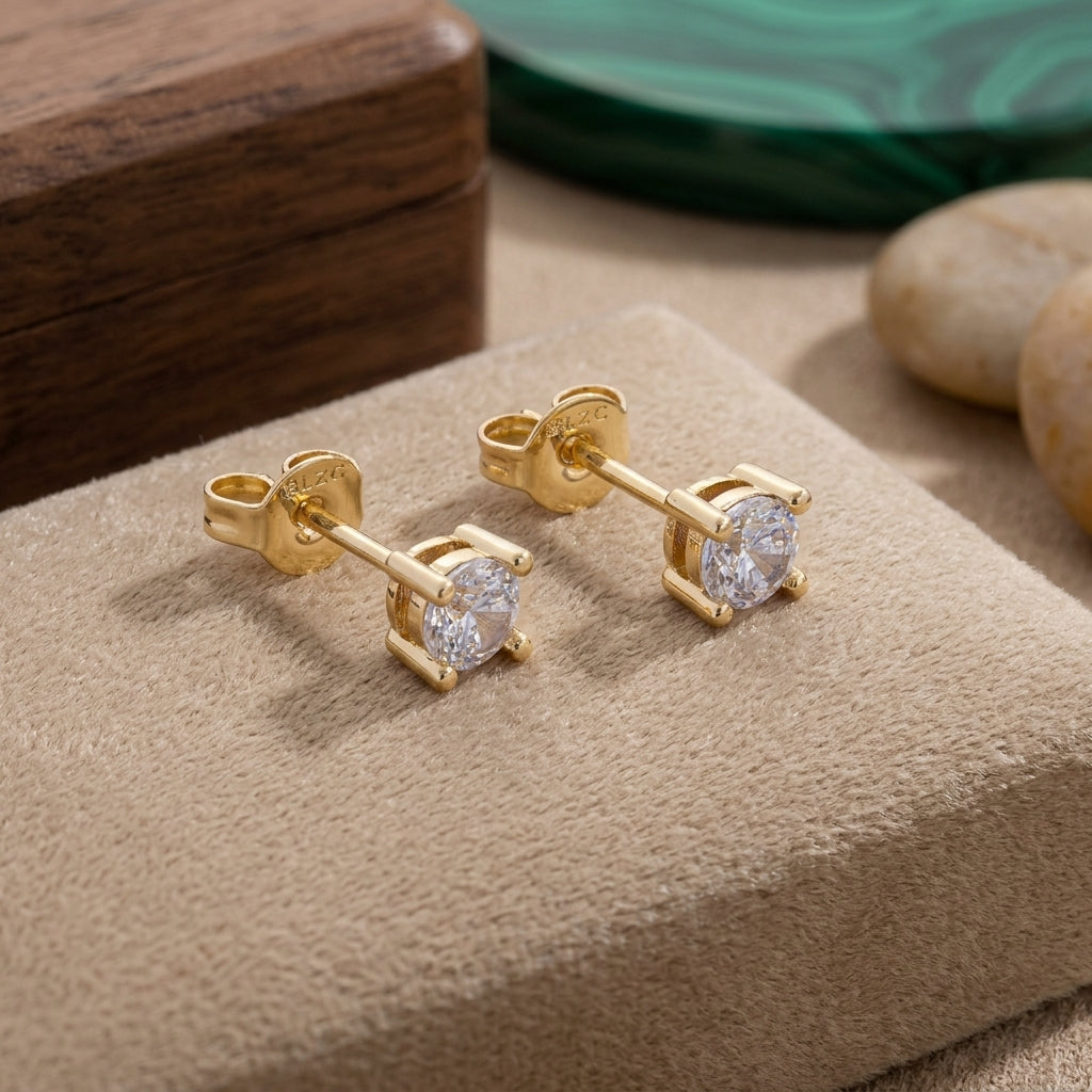 Topos Cristal 4 mm en Oro Laminado