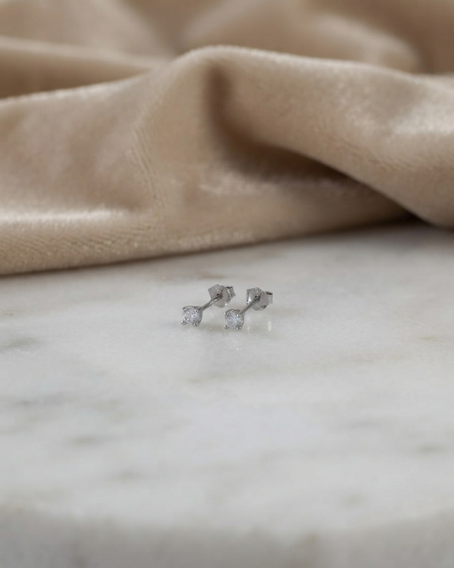 Topos Crystal Mini 3 mm en Plata