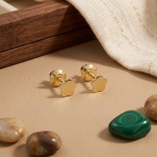Topos Flor Encanto 5 mm en Oro Laminado