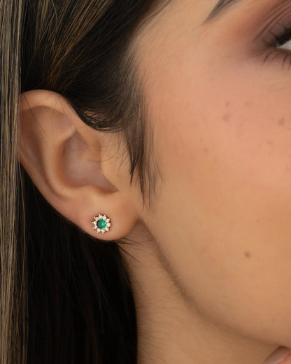 Topos Green Fleur 6 mm en Oro Laminado