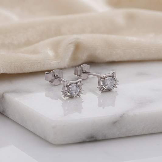 Topos Kitty Love 6 mm en Plata