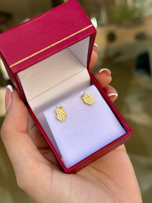 Topos Mariposa en Oro 18K con Circones