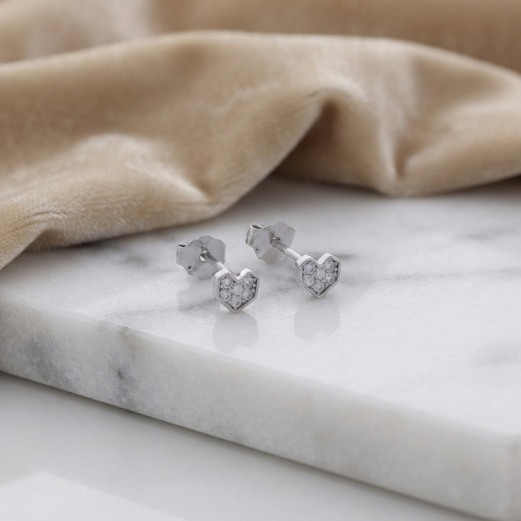Topos Oria Heart 4 mm en Plata