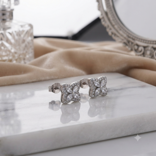 Topos Trébol Luxe 7,2 mm en Plata