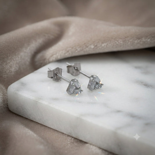 Topos Triángulo Crystal de 5 mm en Plata