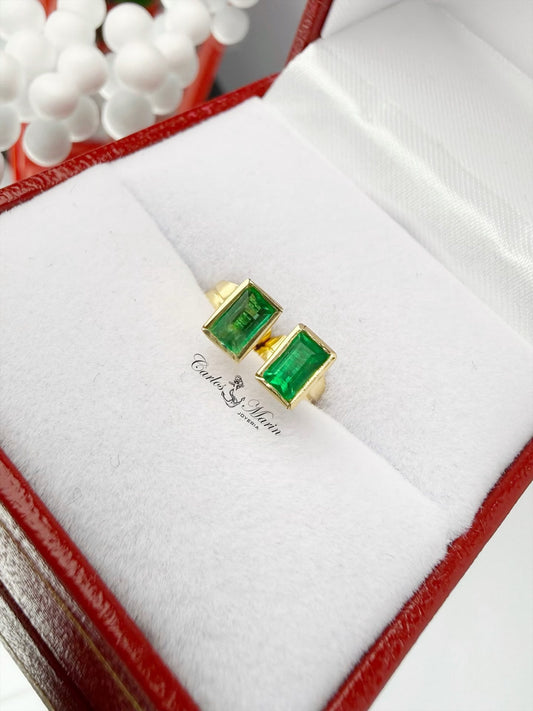Topos con Esmeraldas Naturales en Oro de 18K