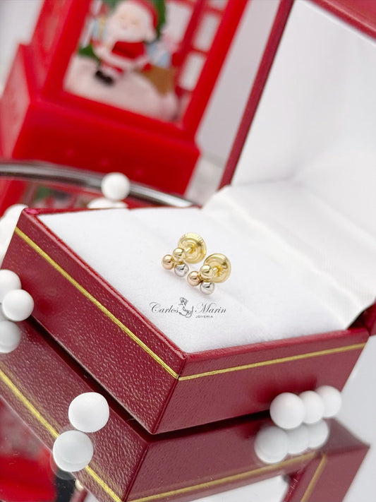 Topos Flor en 3 Oros 18K