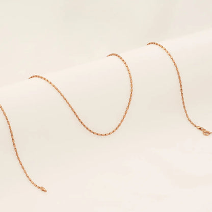 Cadena Tube Rose IT – 65 cm en Oro Laminado