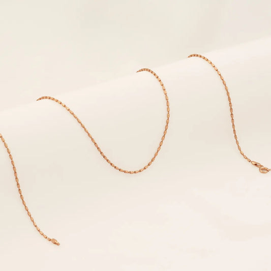 Cadena Tube Rose IT – 65 cm en Oro Laminado