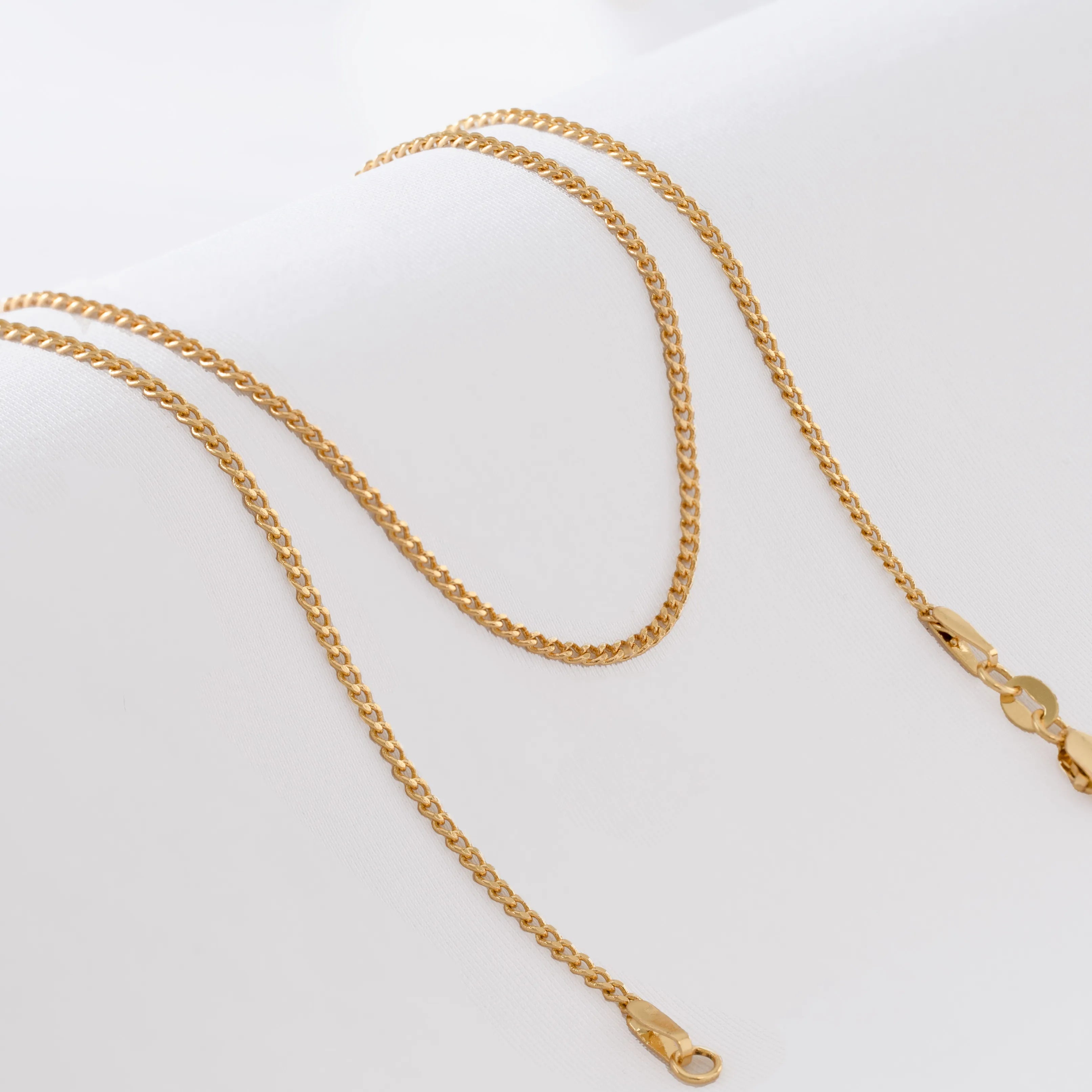 Cadena Cubana 1.8 mm – 45 cm Oro Laminado