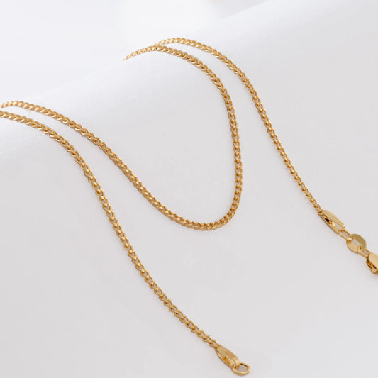 Cadena Cubana 1.8 mm – 45 cm Oro Laminado