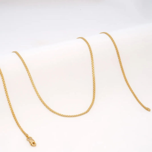 Cadena China IT 2 mm – 45 cm en Oro Laminado
