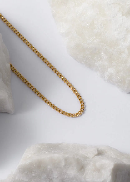 Cadena Cubana 1.8 mm – 45 cm Oro Laminado