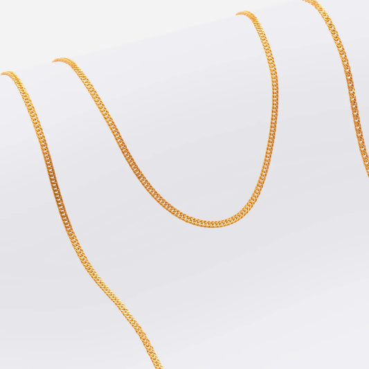 Cadena Cubana Continua IT 2.3 mm – 65 cm en Oro Laminado