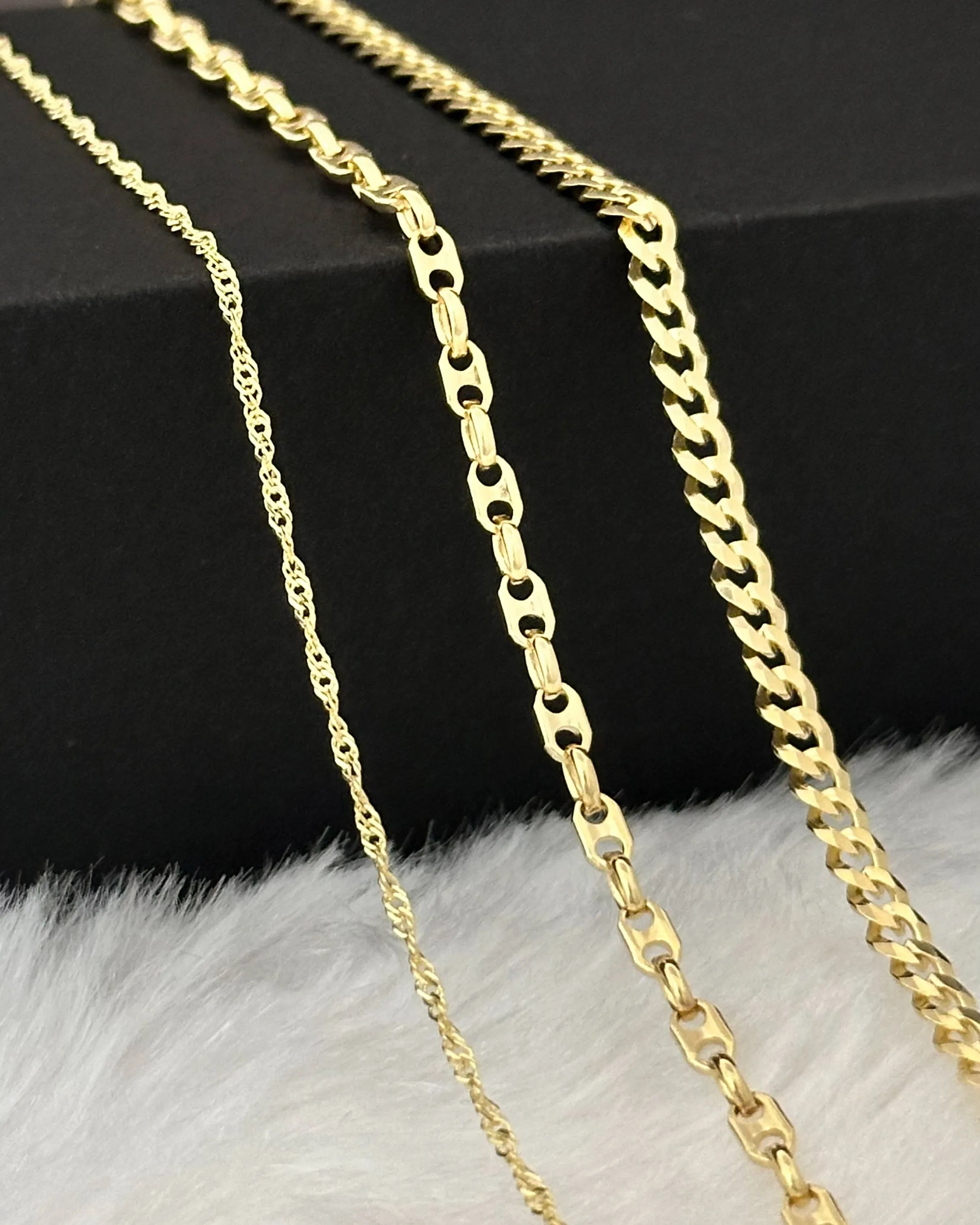 Cadena  CubanA Link IT 3.1 mm – 65 cm en Oro Laminado