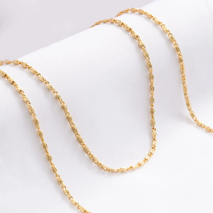 Cadena Caracol Gruesa – 45 cm en Oro Laminado