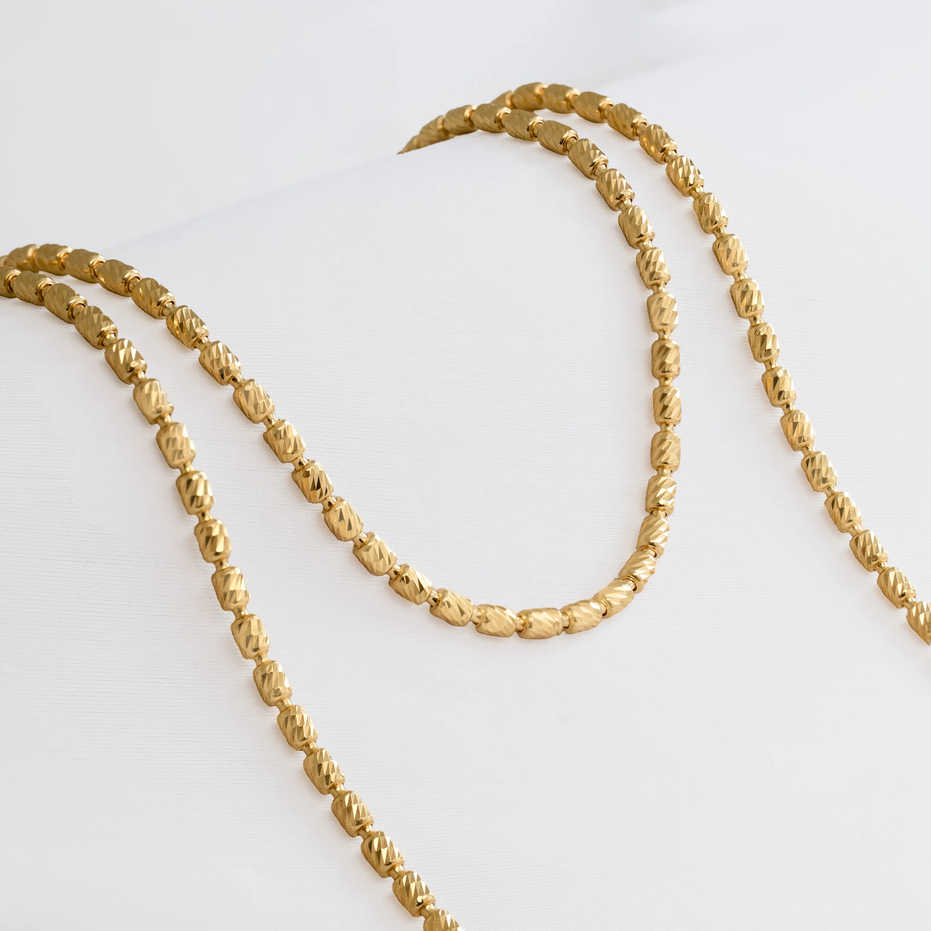 Cadena Barril Italy 3 mm – 65 cm en Oro Laminado