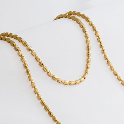 Cadena Barril Italy 3 mm – 65 cm en Oro Laminado