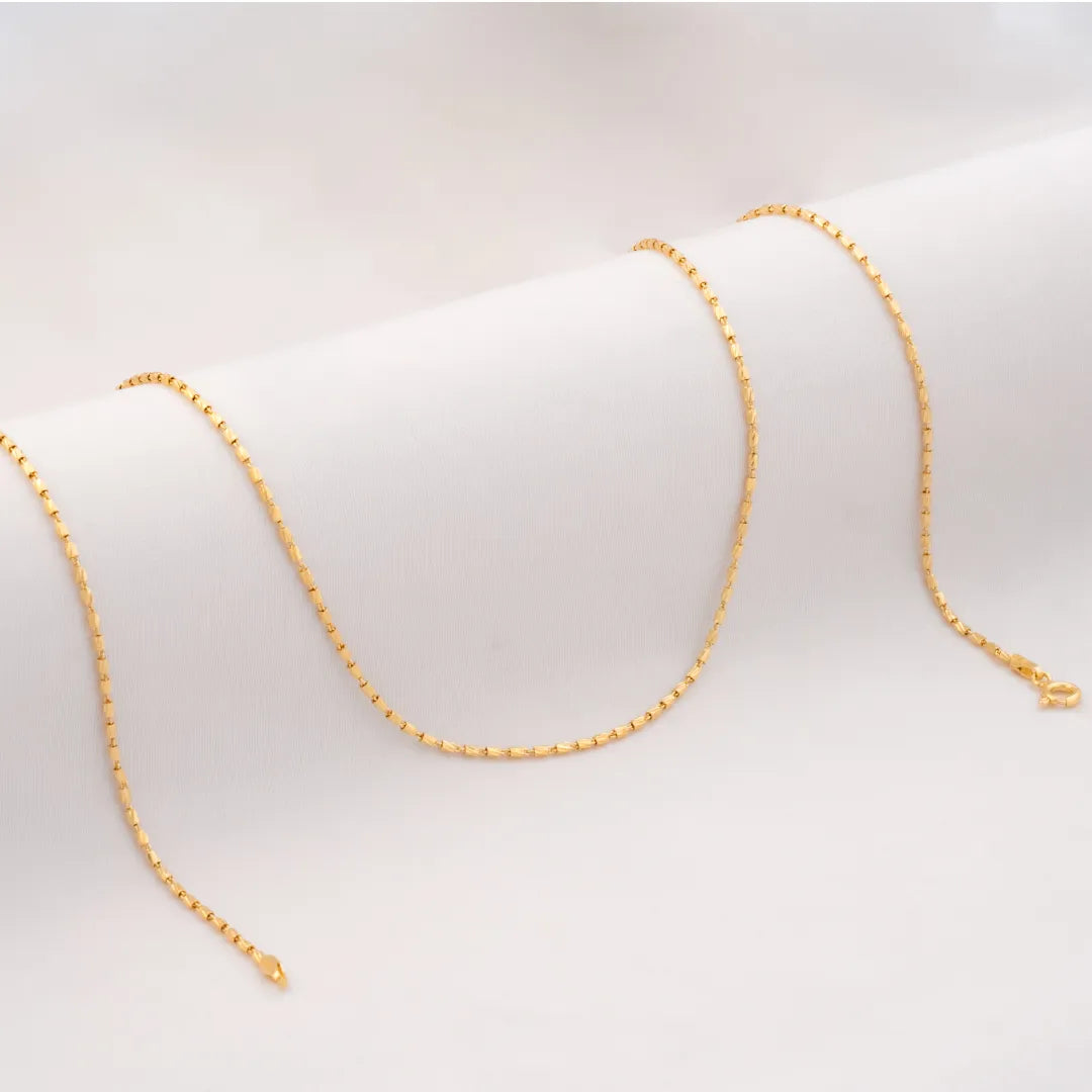Cadena Tube Gold IT – 65 cm en Oro Laminado