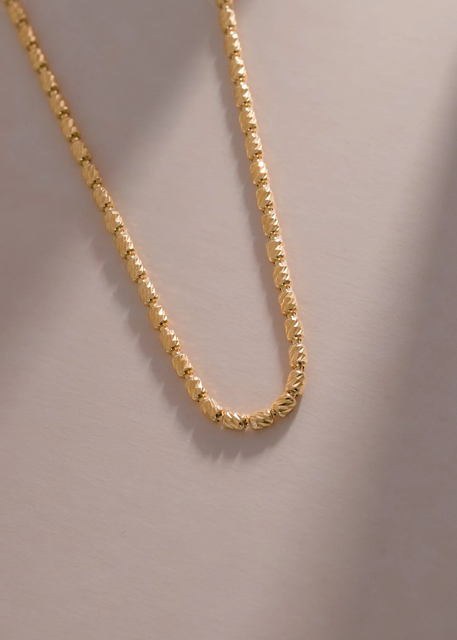 Cadena Barril Italy 3 mm – 65 cm en Oro Laminado