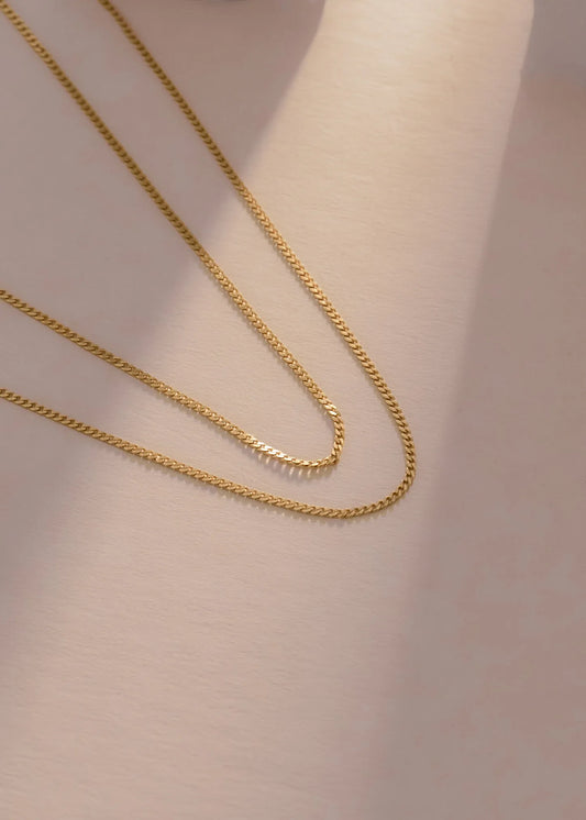 Cadena Cubanita IT 1.5 mm – 45 cm en Oro Laminado